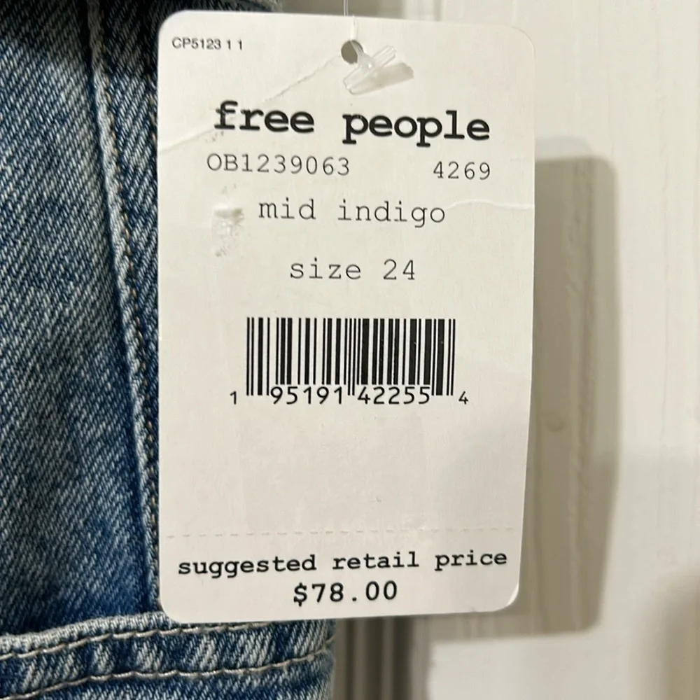 Free People, East Of Eden Mini Skirt, Mid Indigo, Size 2, NWT